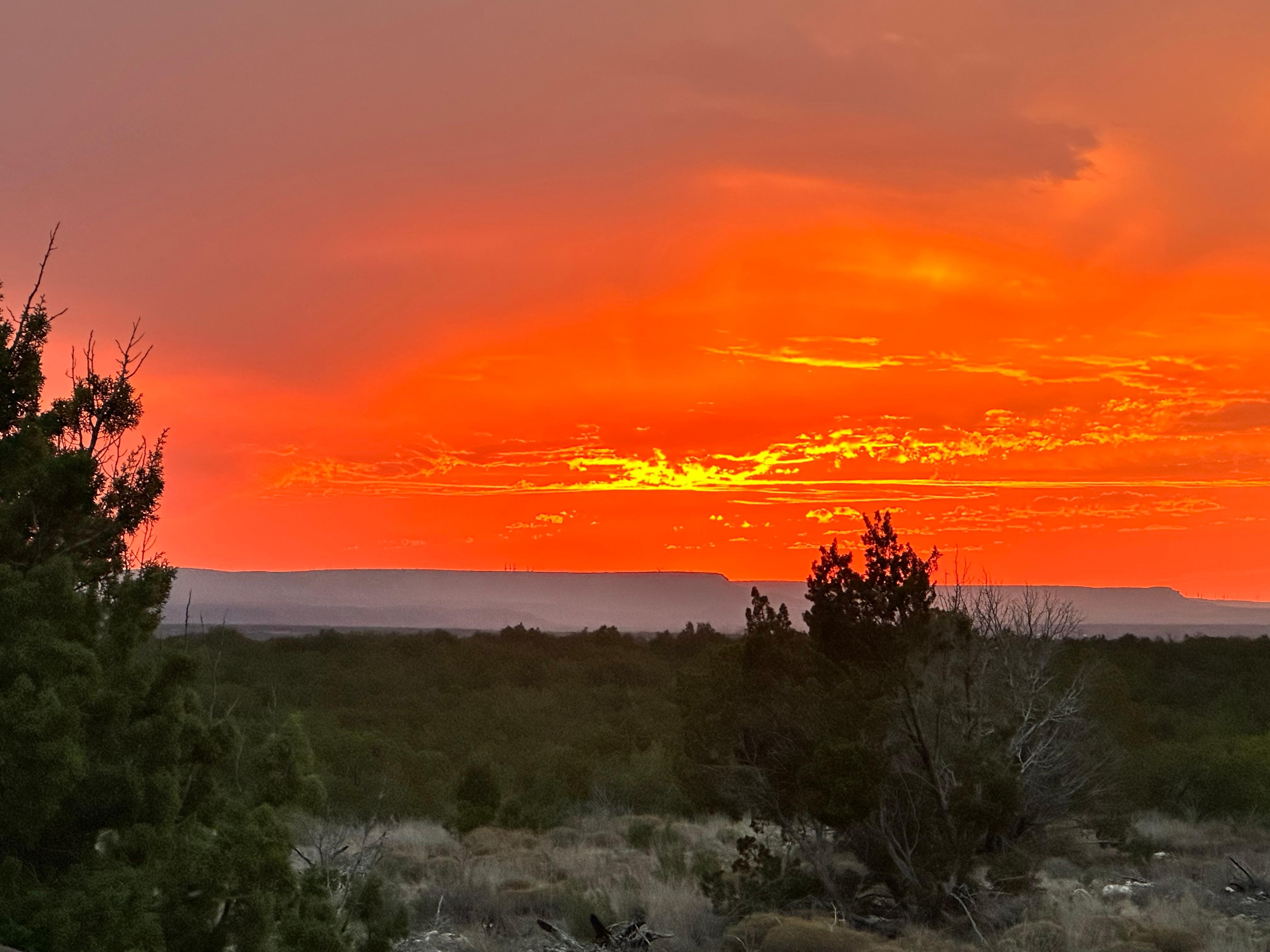 Sunset from the front porch.
