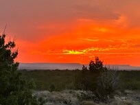 Sunset from the front porch.
