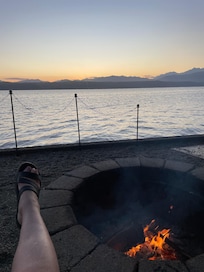 Sunset looking at the Olympic mountains