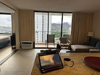 Morning coffee looking out at Diamond Head