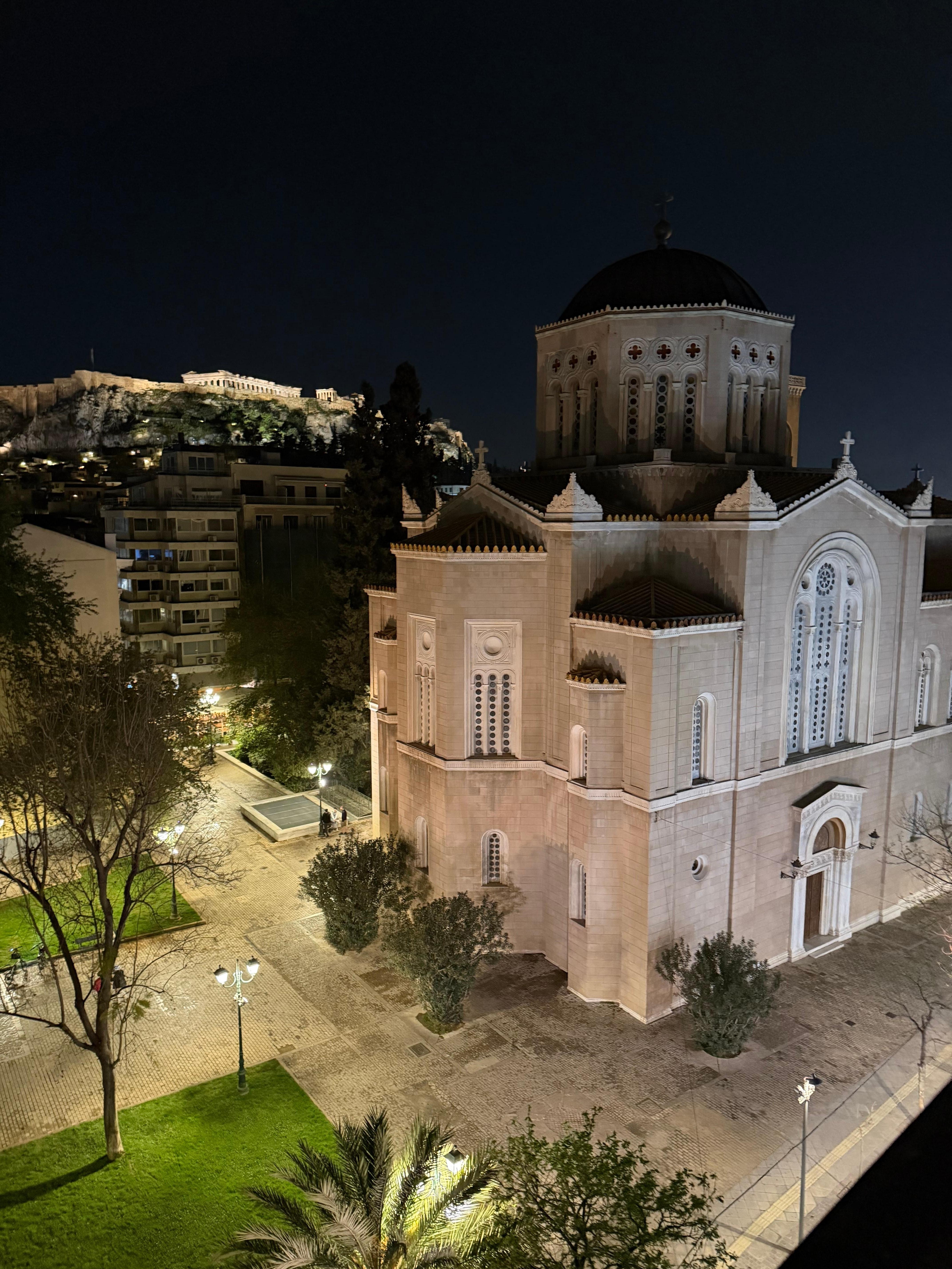 View from our room at night