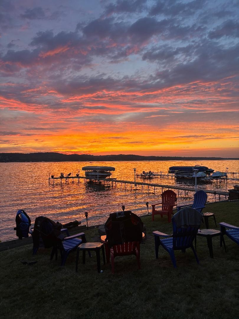 Enjoy the beautiful sunsets with your family while sitting around the firepit roasting marshmallows.  
