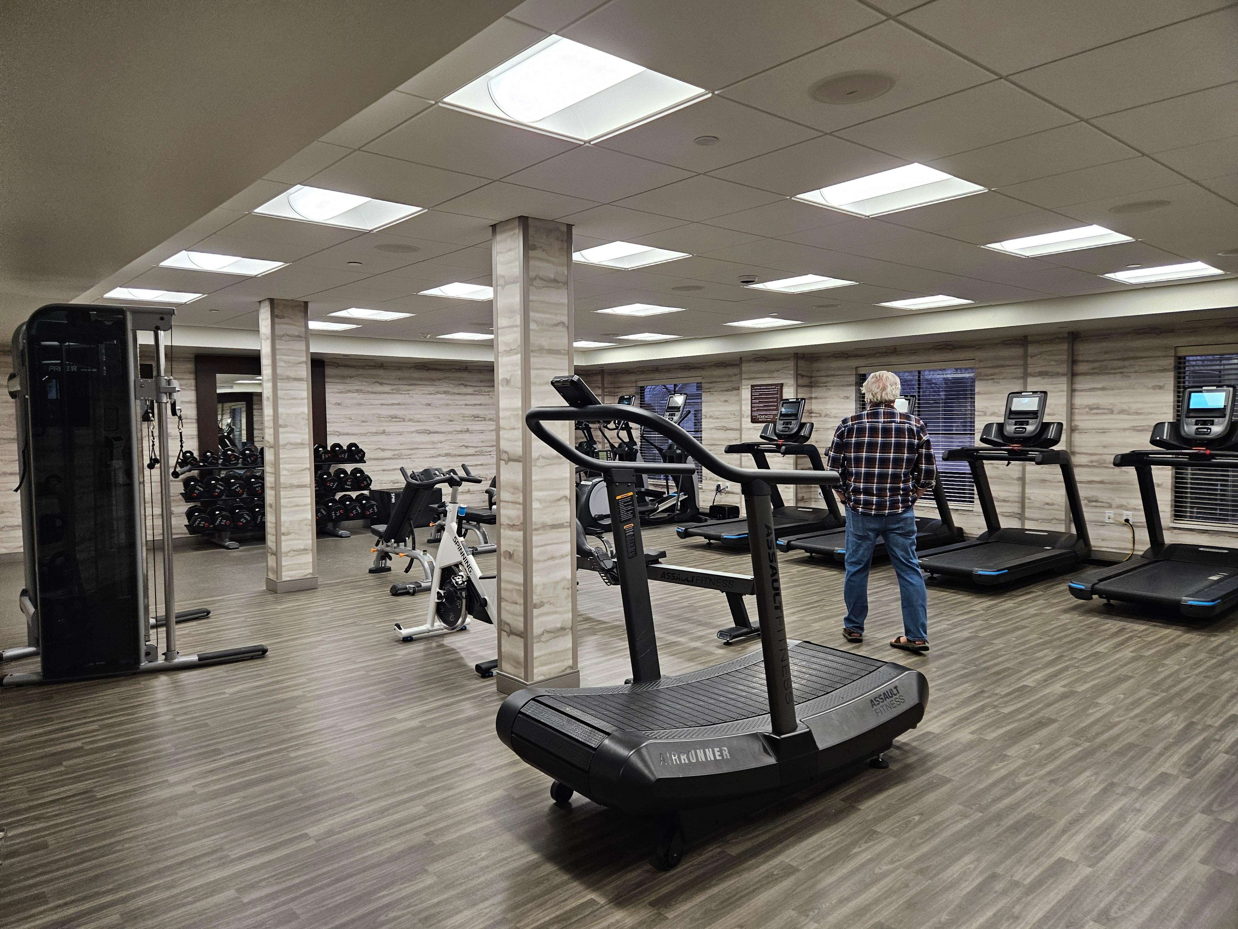 Large fitness room