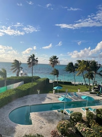 View from unit showing 1 of a few pools