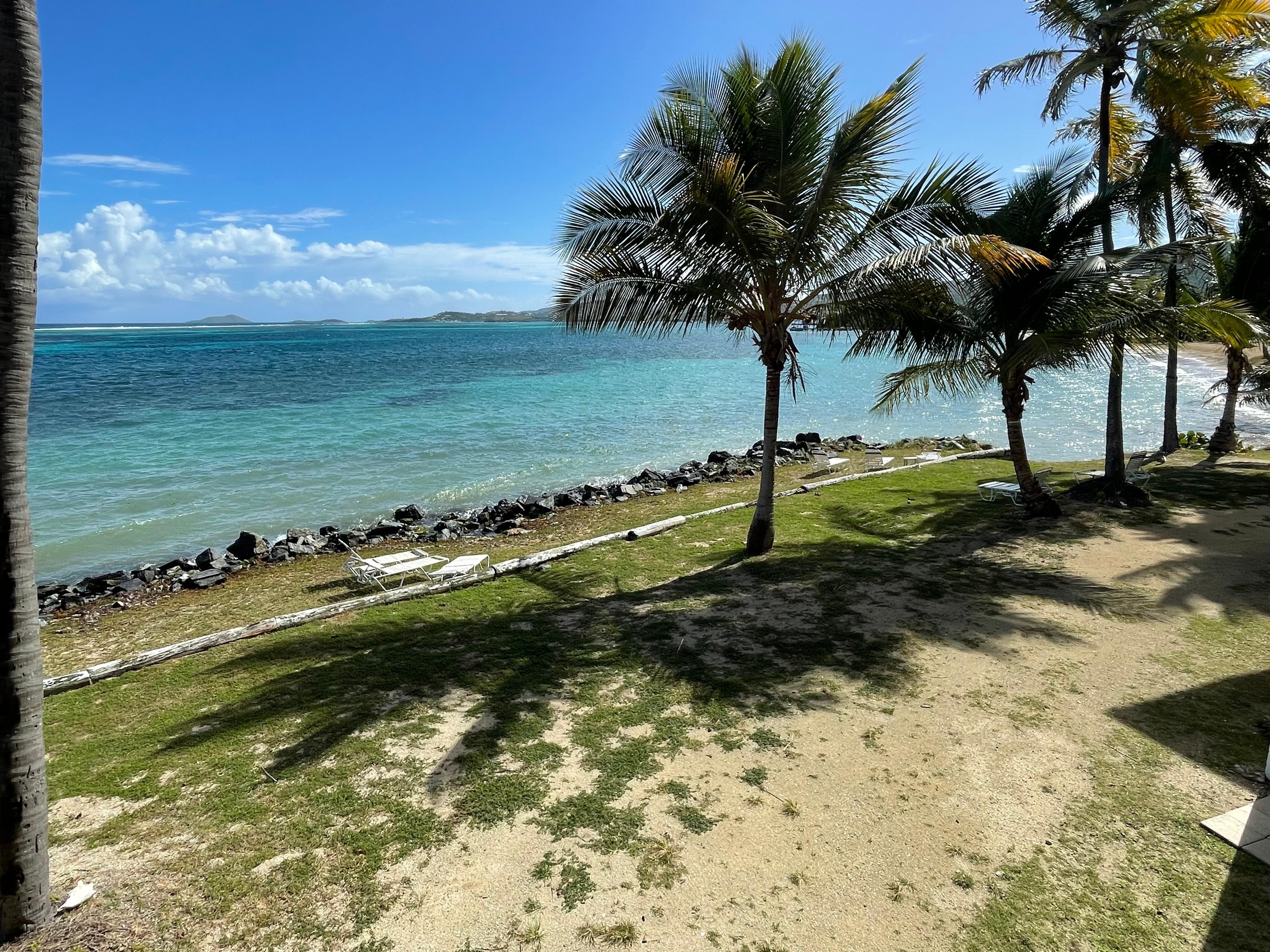 Looking out from the balcony 