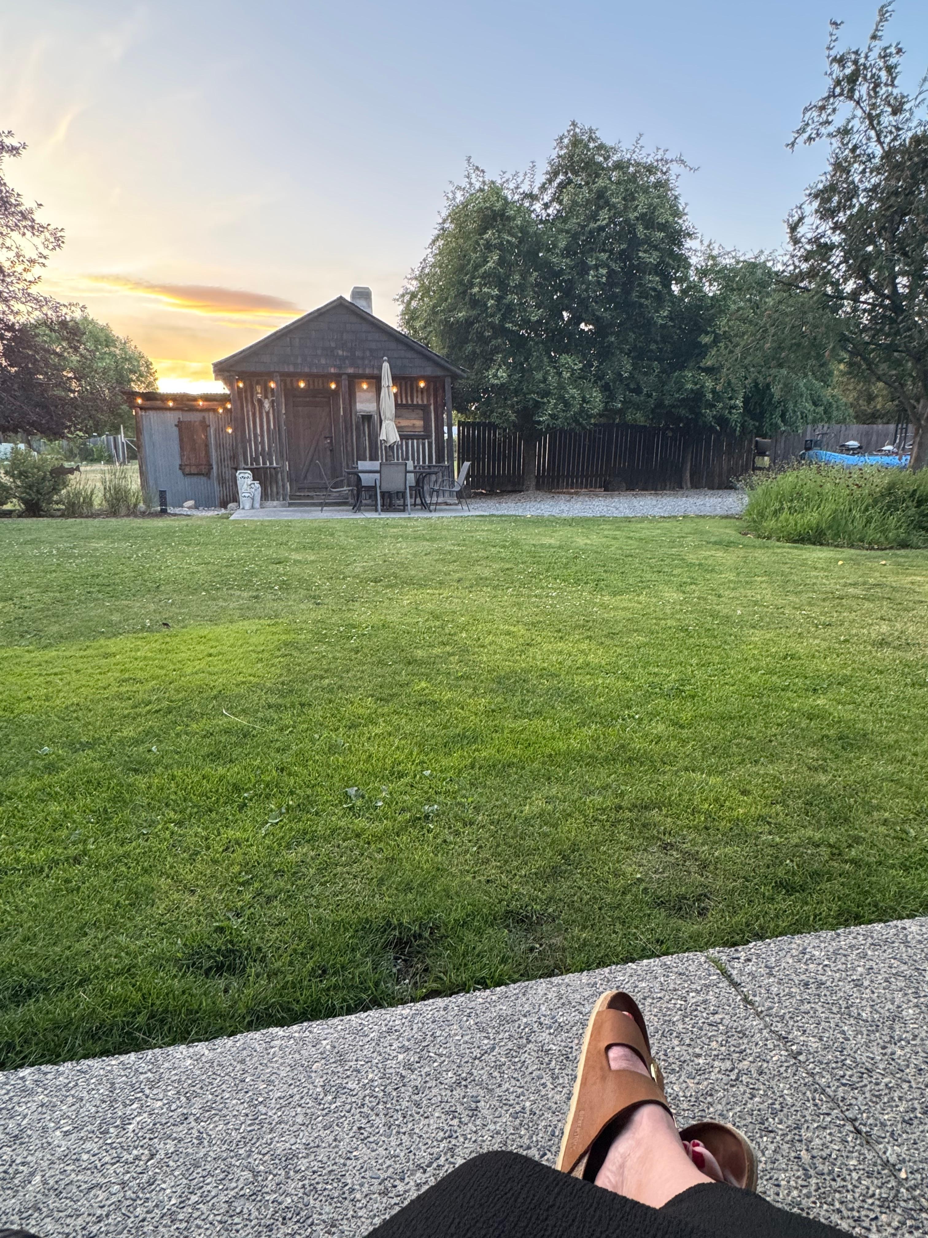 View from patio. We frequently saw deer!