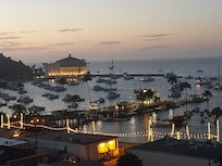 View from the patio at dusk