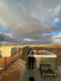 Hot tub view of rainbow.