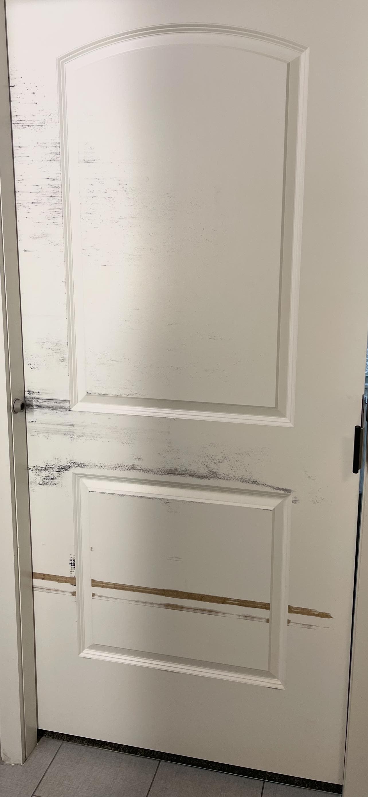 Doors to bathroom were scuffed badly and didn’t close all the way.  