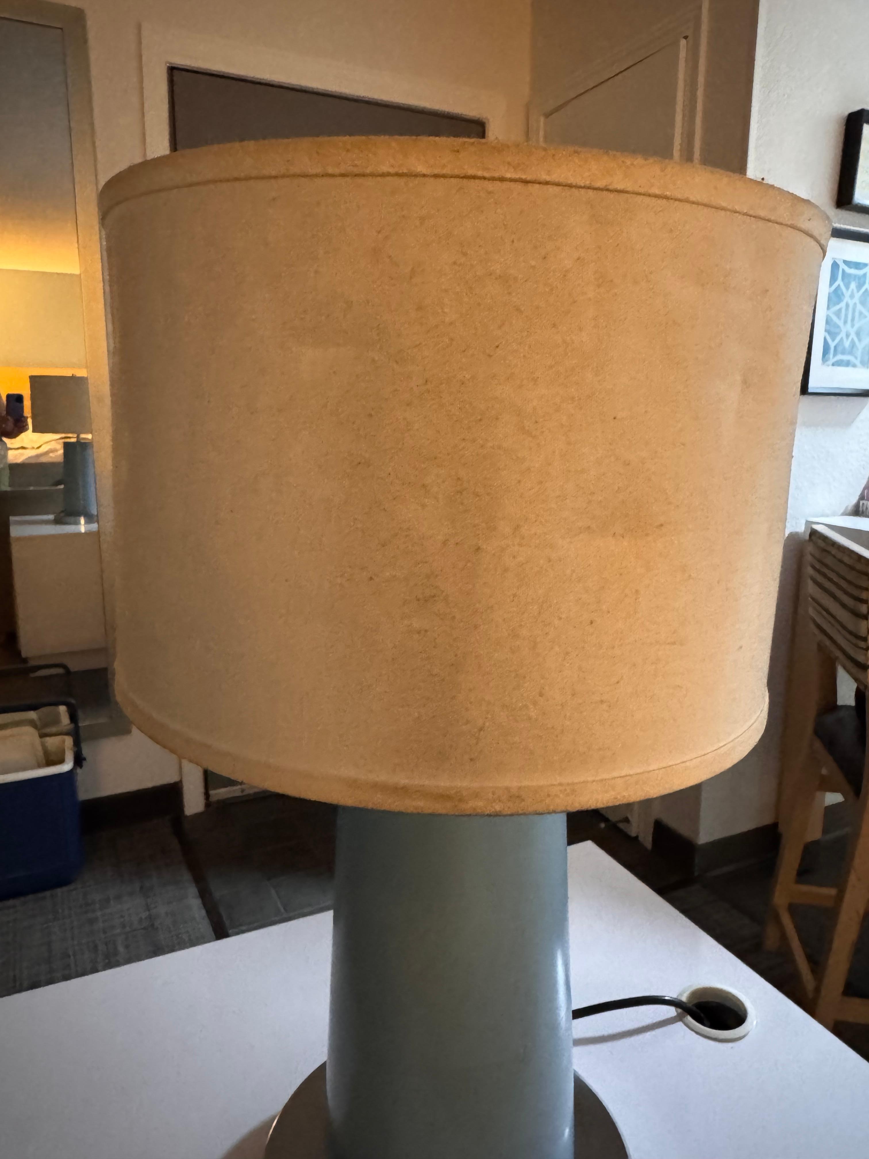 Soot on the lamp shade