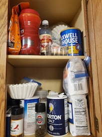 Basics like sugar and salt.