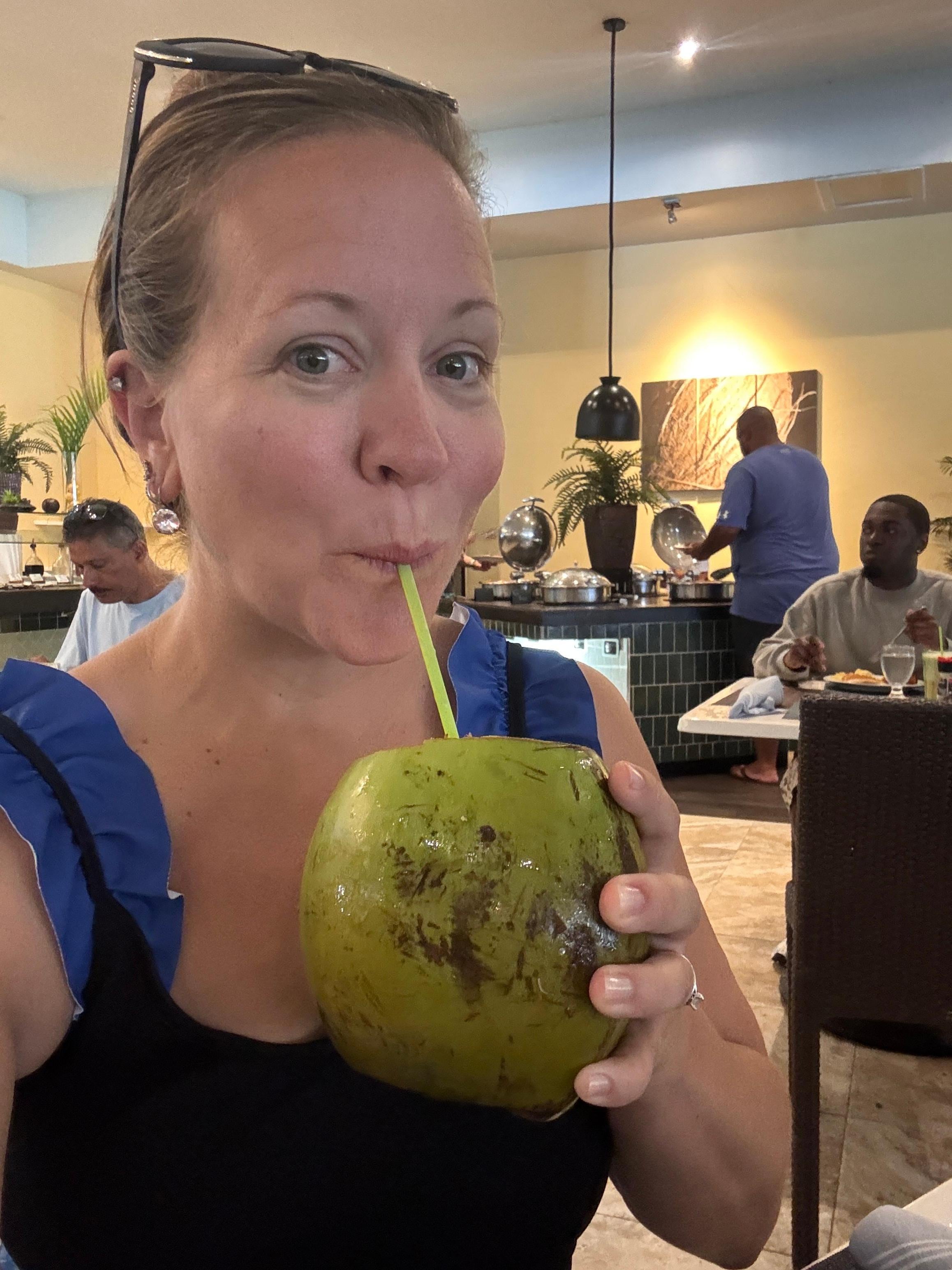 Real coconuts available at breakfast! 