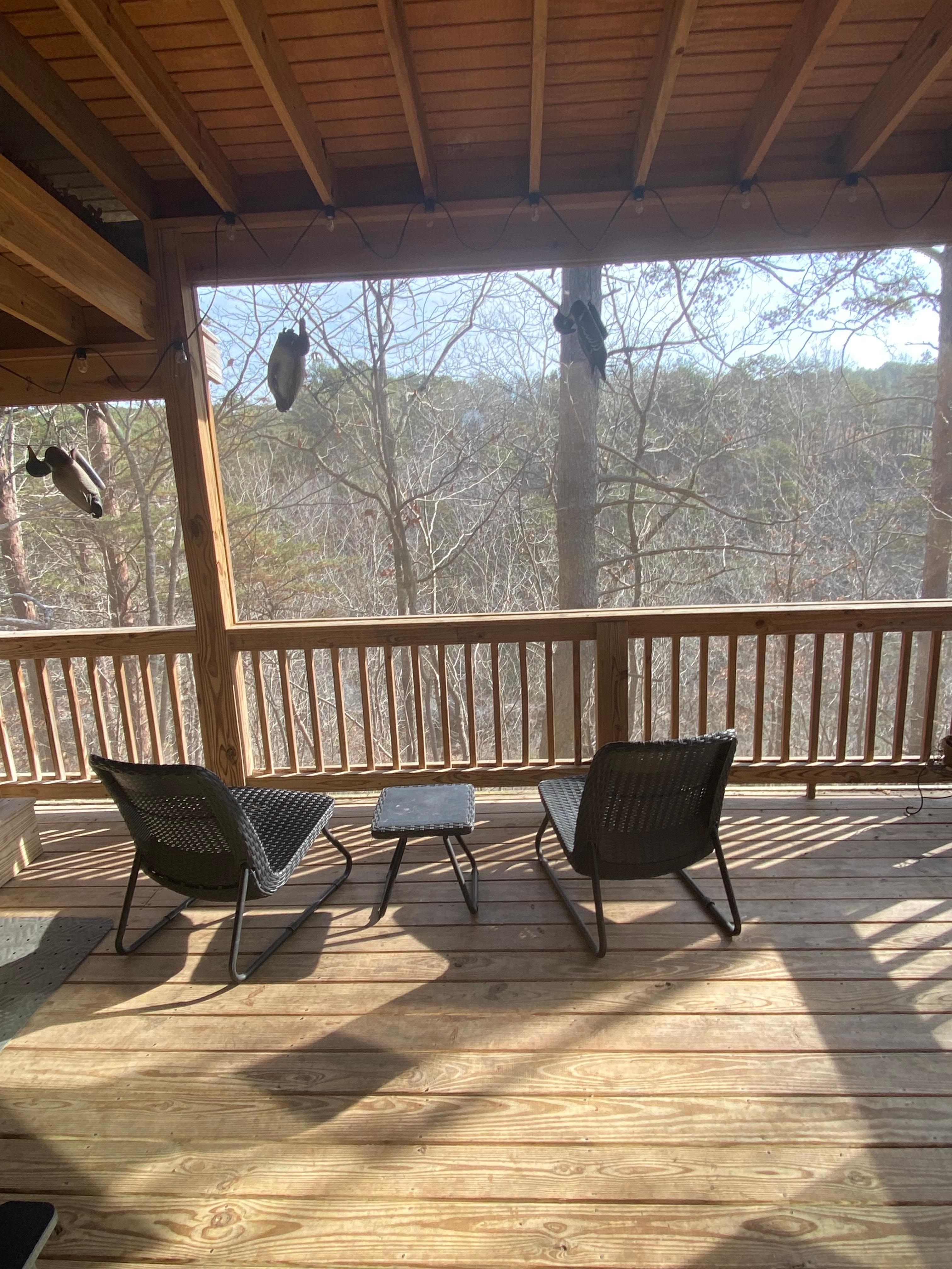 Where we spent most of our time. Screened back deck!