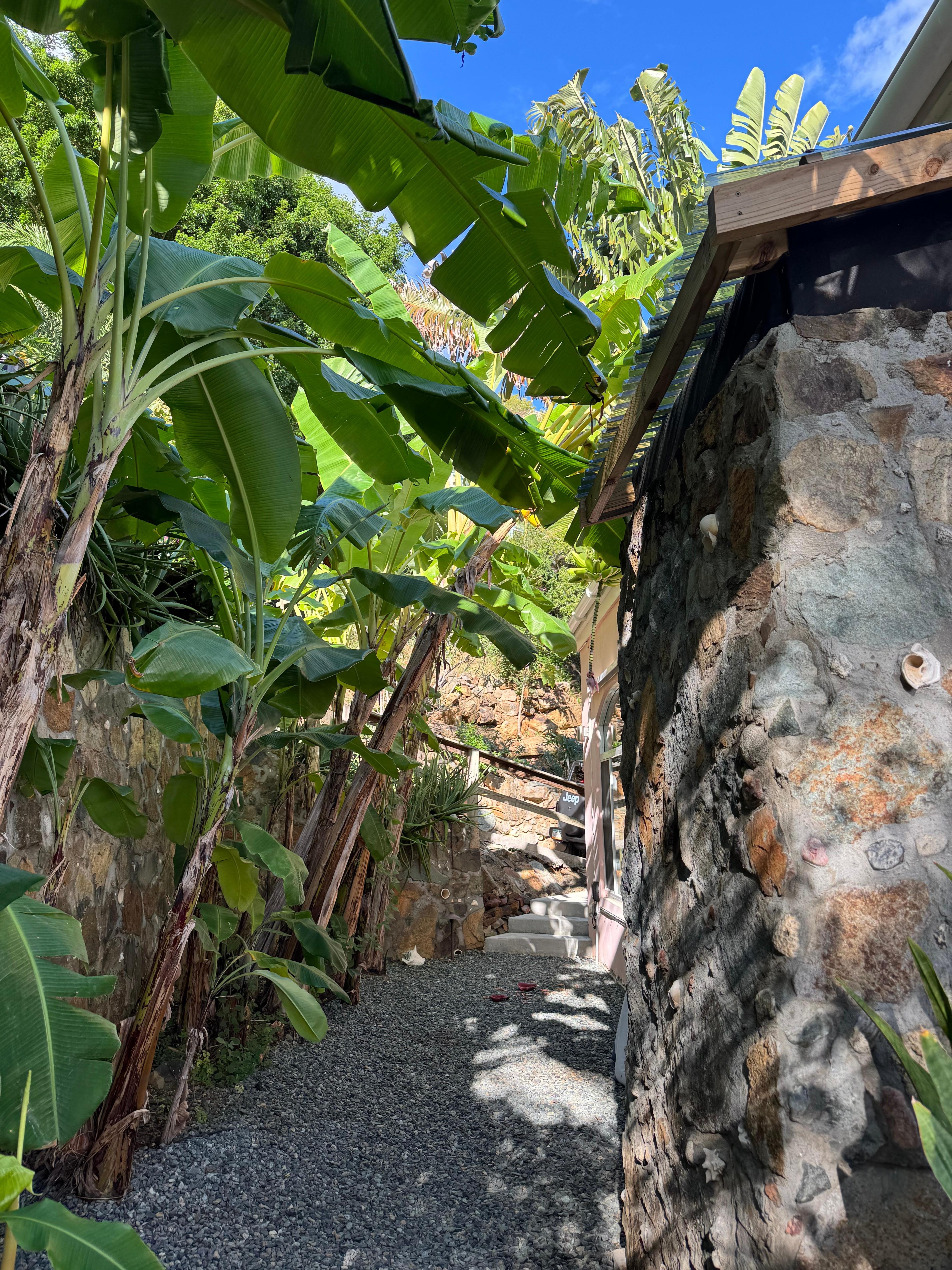 Walkway to parking area