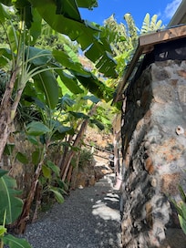 Walkway to parking area