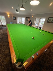 Pool table at the bar