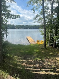 One of the two docks available (this is public) and the private is right next to it (directly across the street) we brought the boat and enjoyed fishing and swimming.