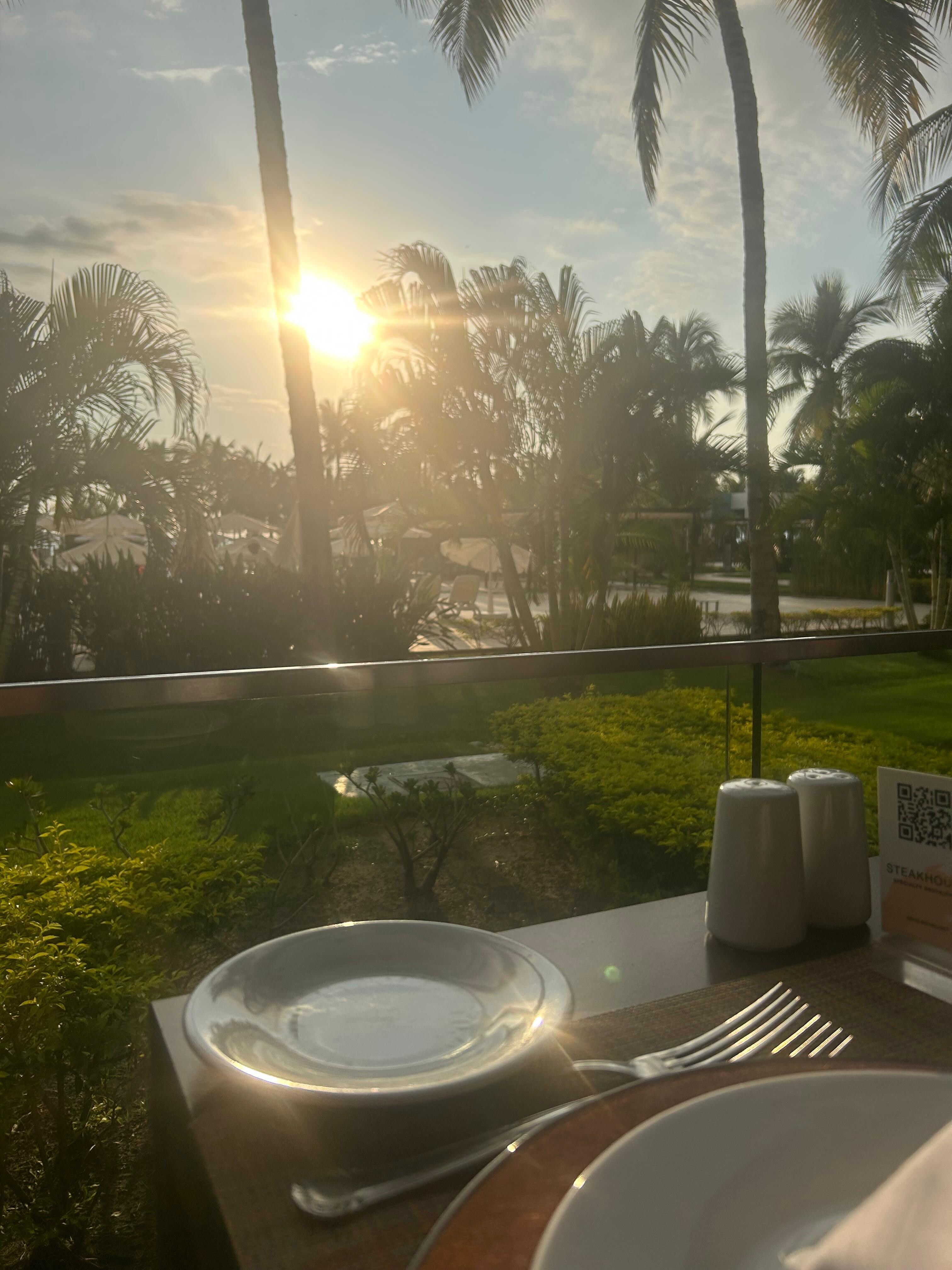 Dinner from
The steak house.