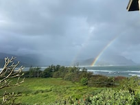 A special “aloha” view from the lanai on our final morning