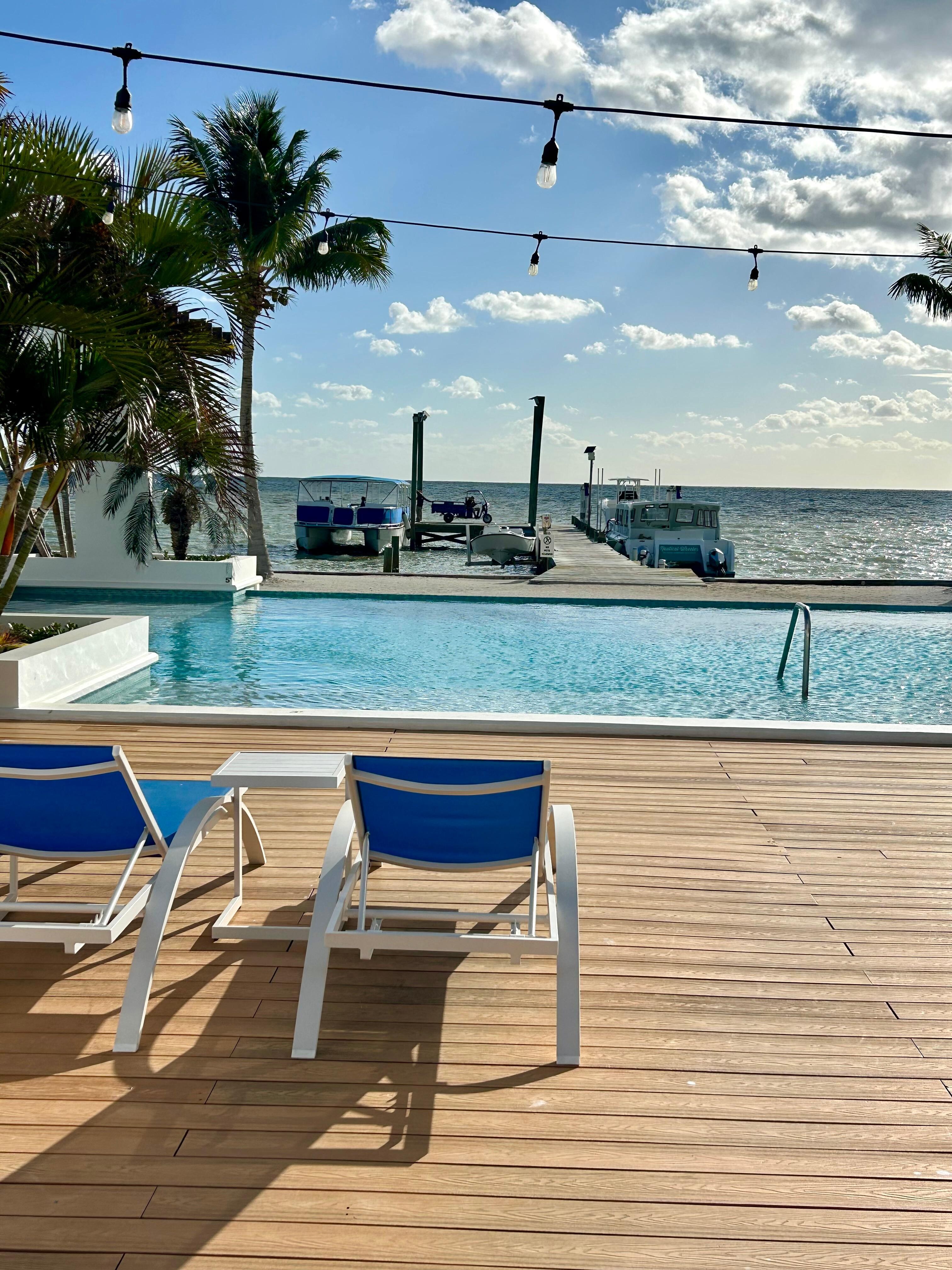 View from the pool at the bar. 