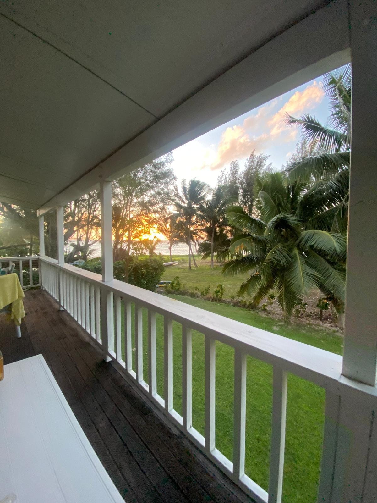 Sunset from the villa deck