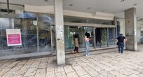 front of the "mall"