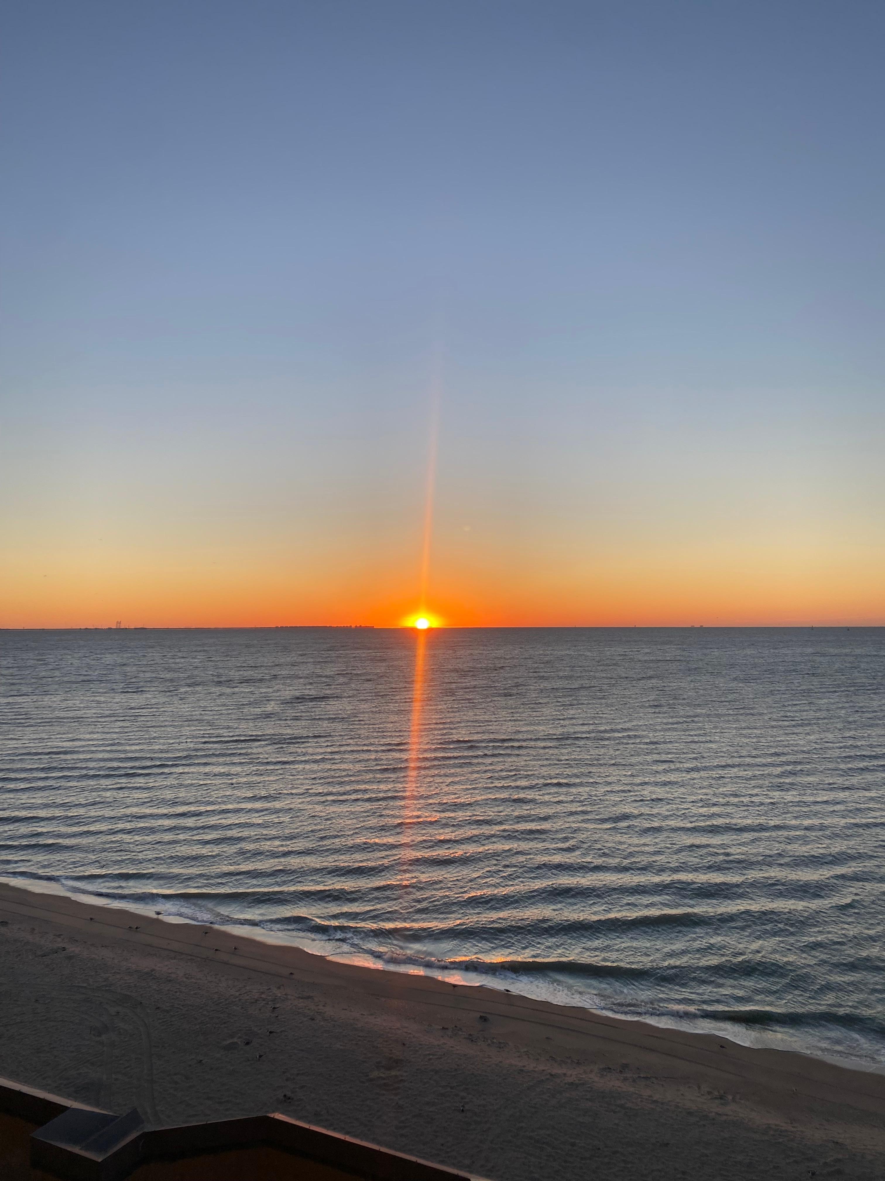 Sunrise picture taken from our balcony. 