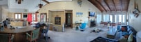 Panoramic photo of main living space