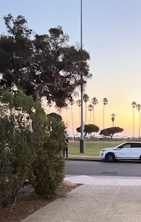 View of beach from driveway