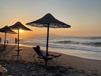 One of our many sunsets on the beach