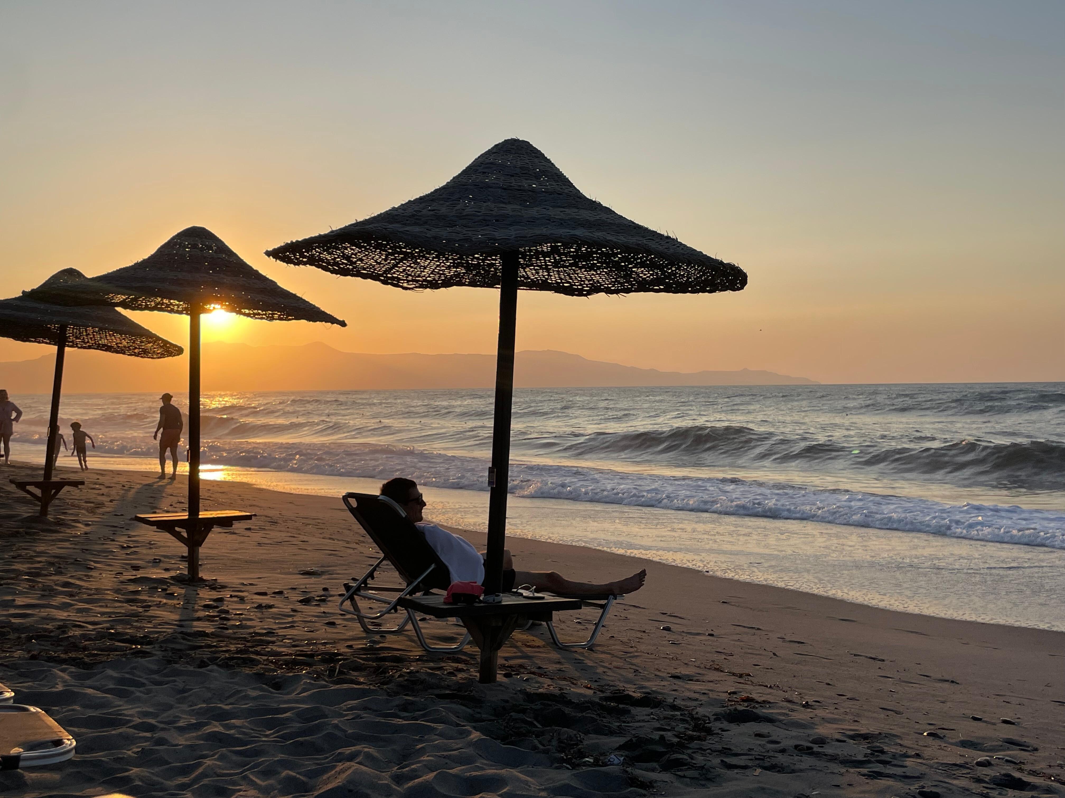 One of our many sunsets on the beach