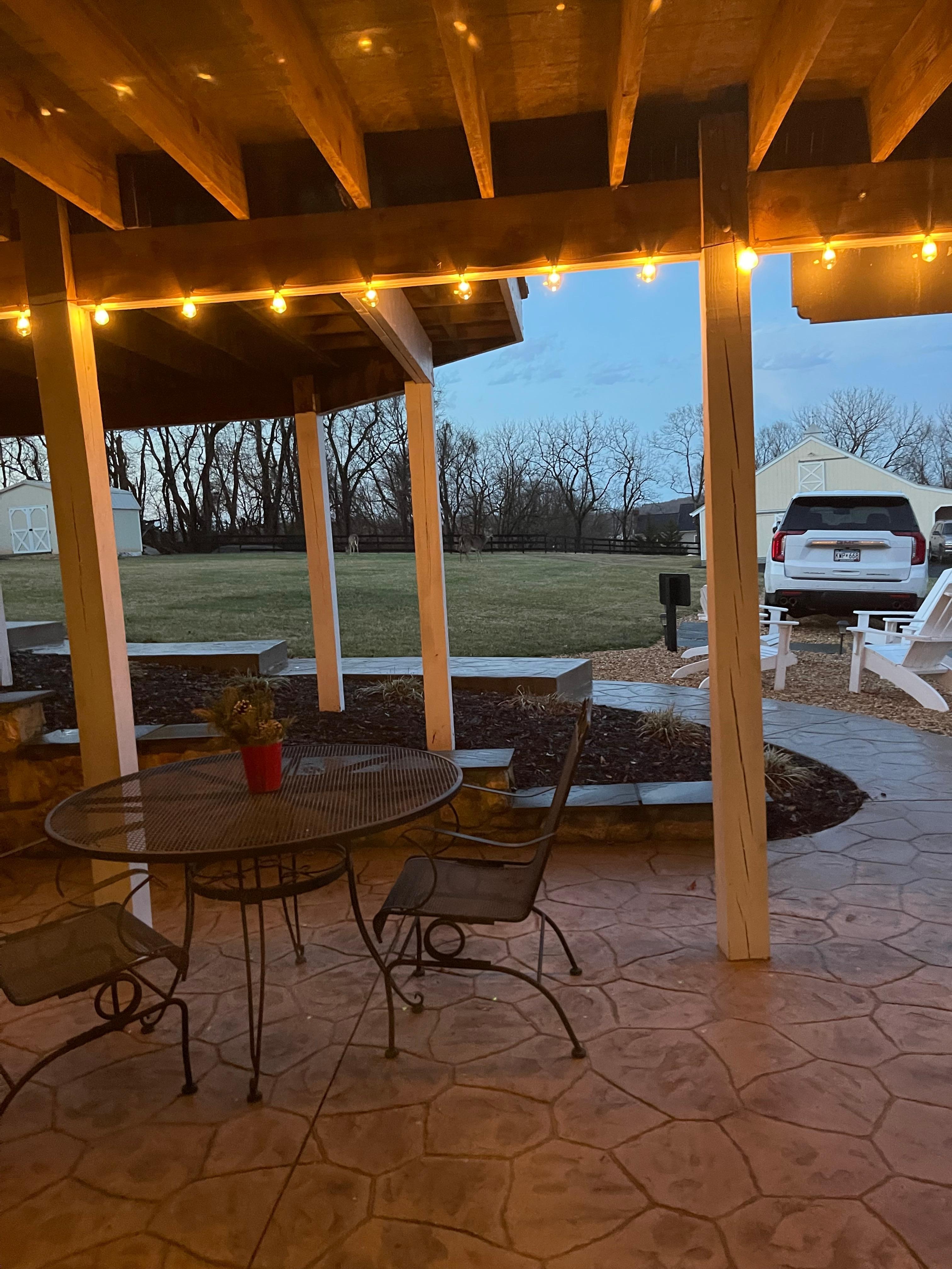 Quaint walk out is beautifully setup and the views are unreal.