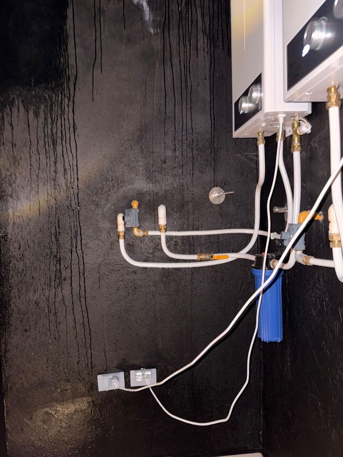 Electrical cables exposed.