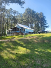 View from the dock to the house