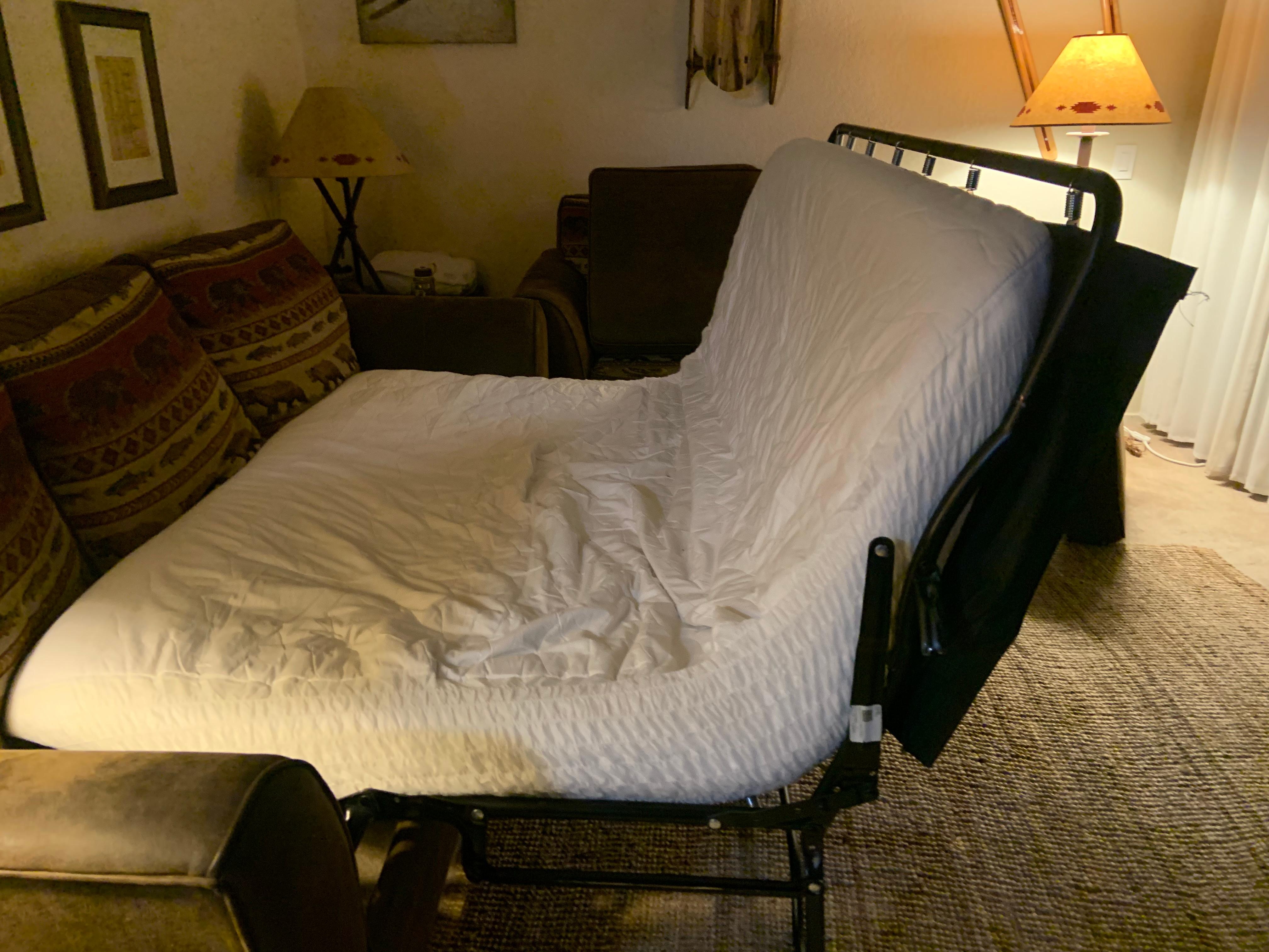 This was as far as the bed would open.