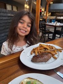 The steak was definitely larger than I expected