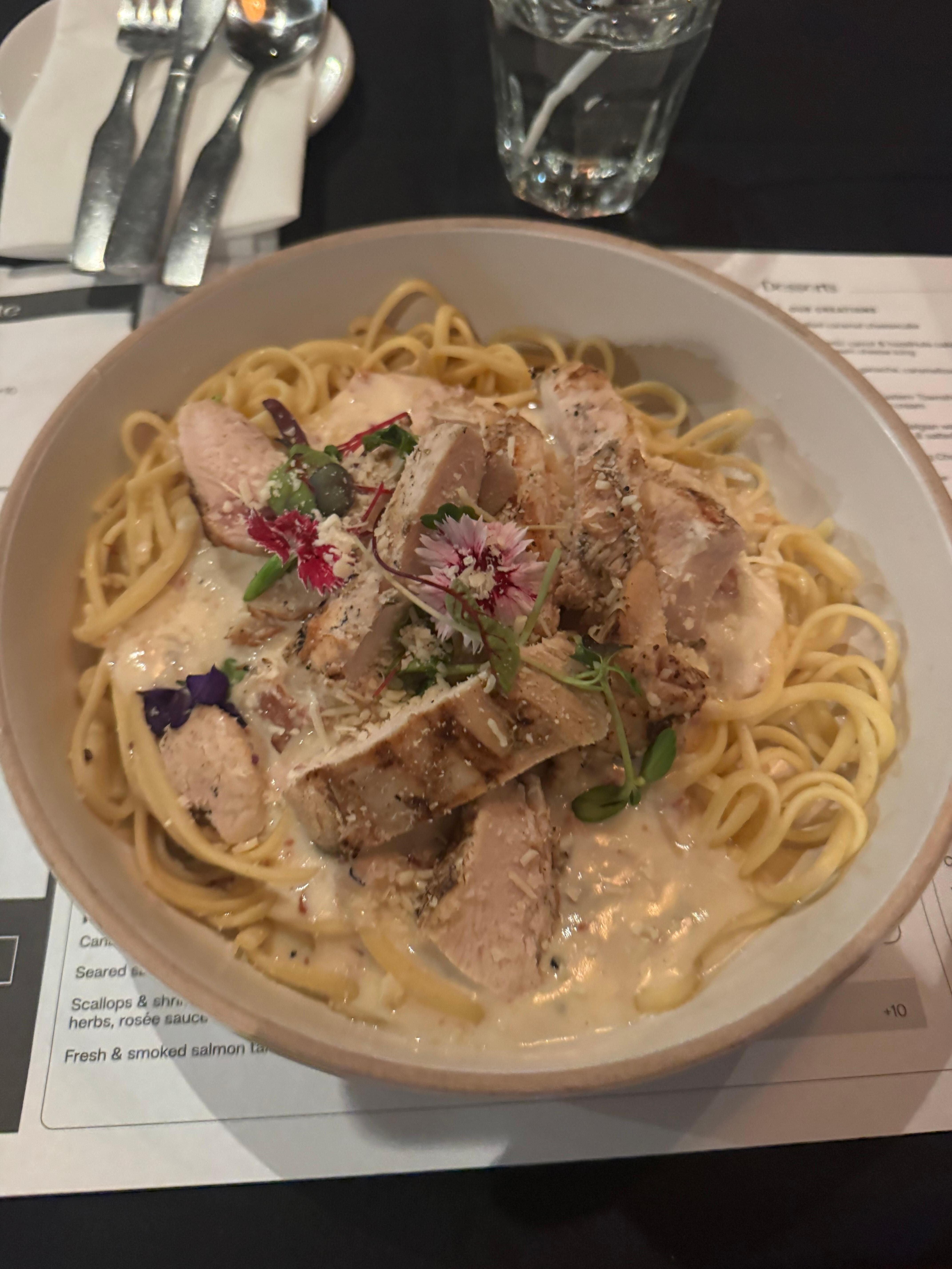 Dinner at the restaurant 