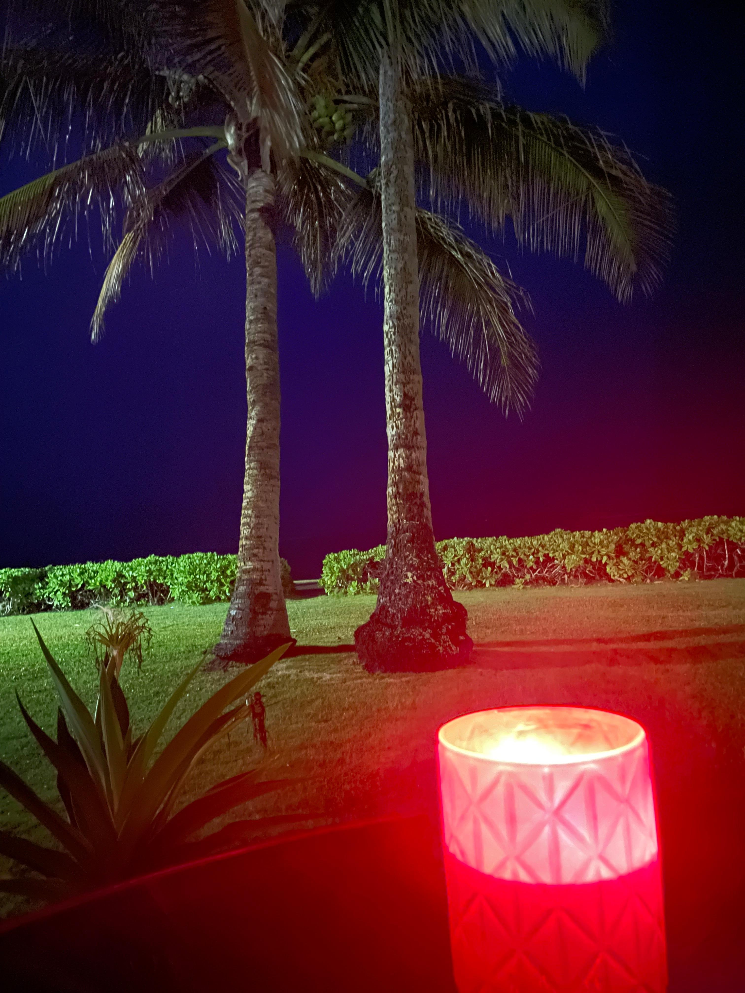 Night time on the patio