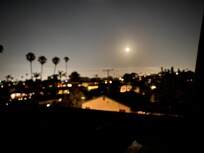 Full moon on roof terrace
