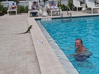 Sanibel Inn pool ... right around the corner