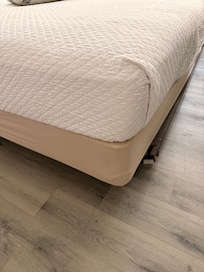 Floors were stained and had to be swept