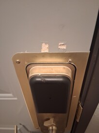 Door handle chipped paint
