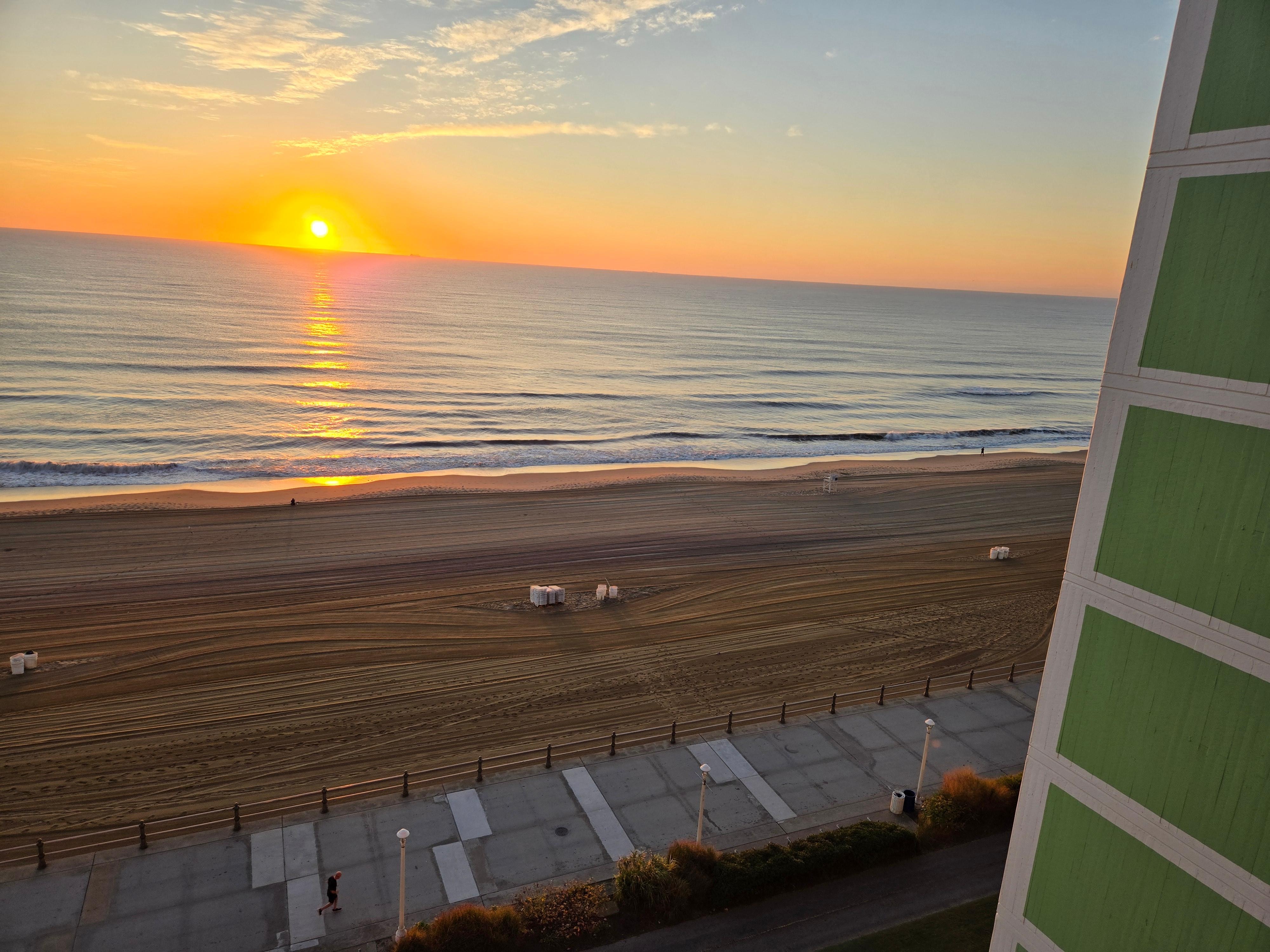 Sunrise over Virginia Beach at Seaview Hotel