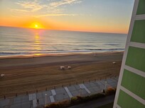 Sunrise over Virginia Beach at Seaview Hotel