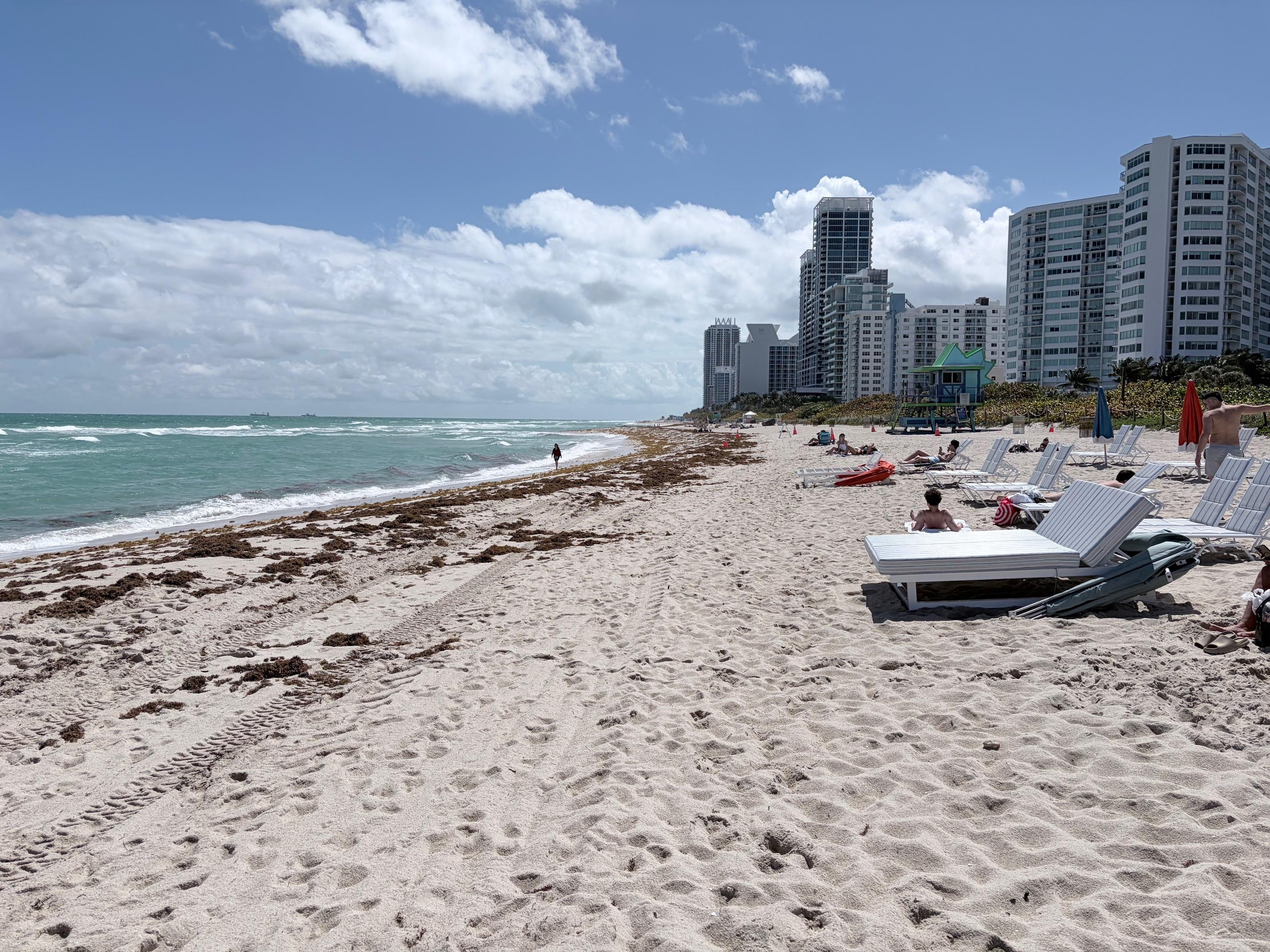 Zero maintenance on the beach southward.