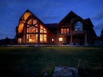 View from the firepit at night