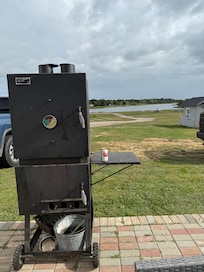 View from the patio (we brought our smoker all the way from TX)