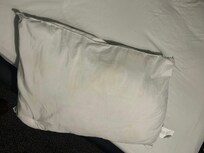 Badly stained pillows