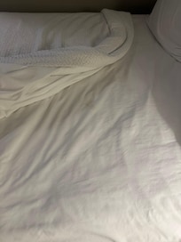 Stained bedsheets