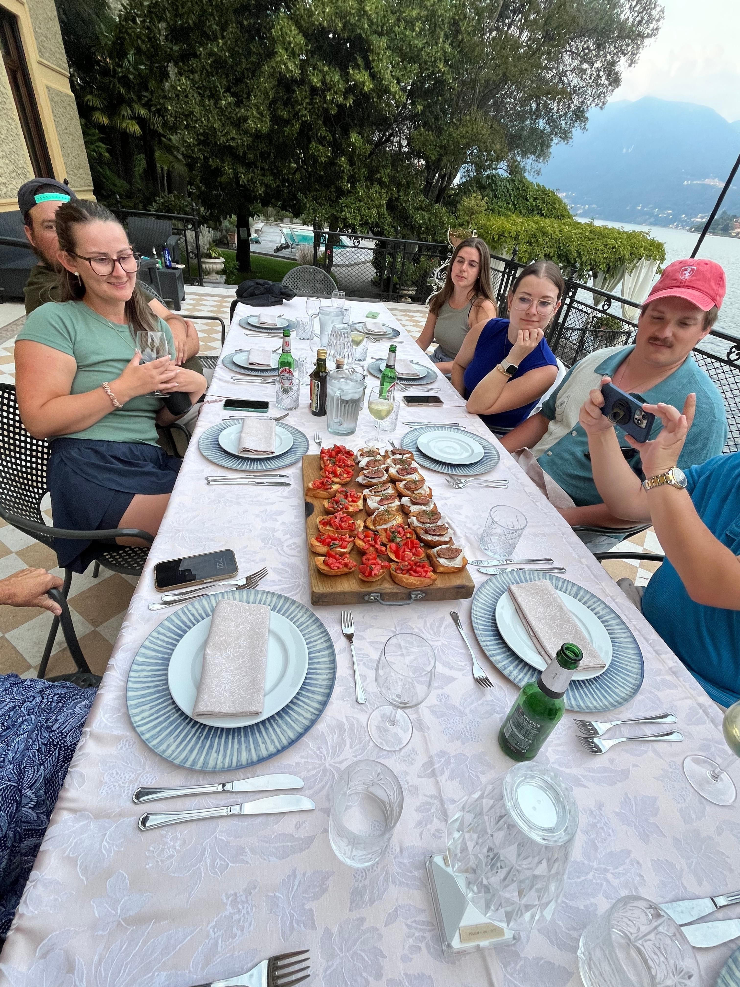Dinner together in the Villa